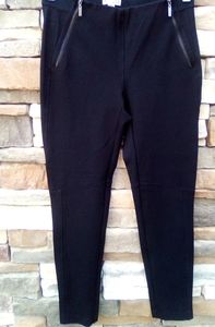 Thick Black Pull On Pants